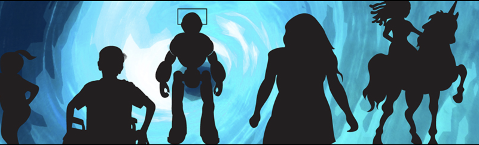 silhouetted images - the WisCon banner art
